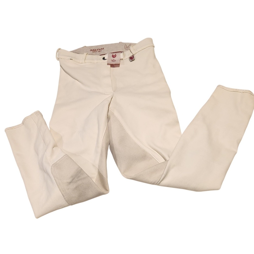 Vintage John Field Syntex Belgium Equestrian Riding Pants Off White Size 30